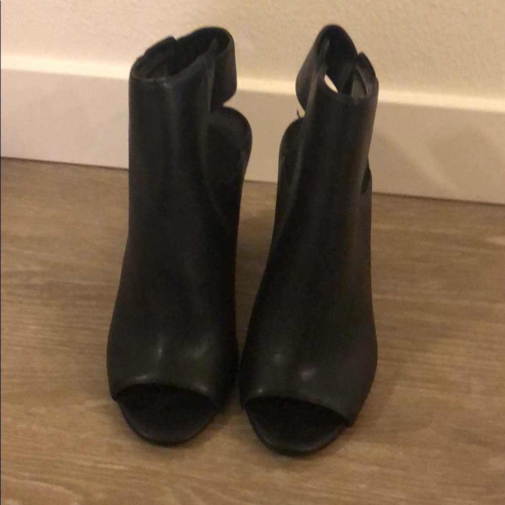 Calvin Klein Black Leather Booties